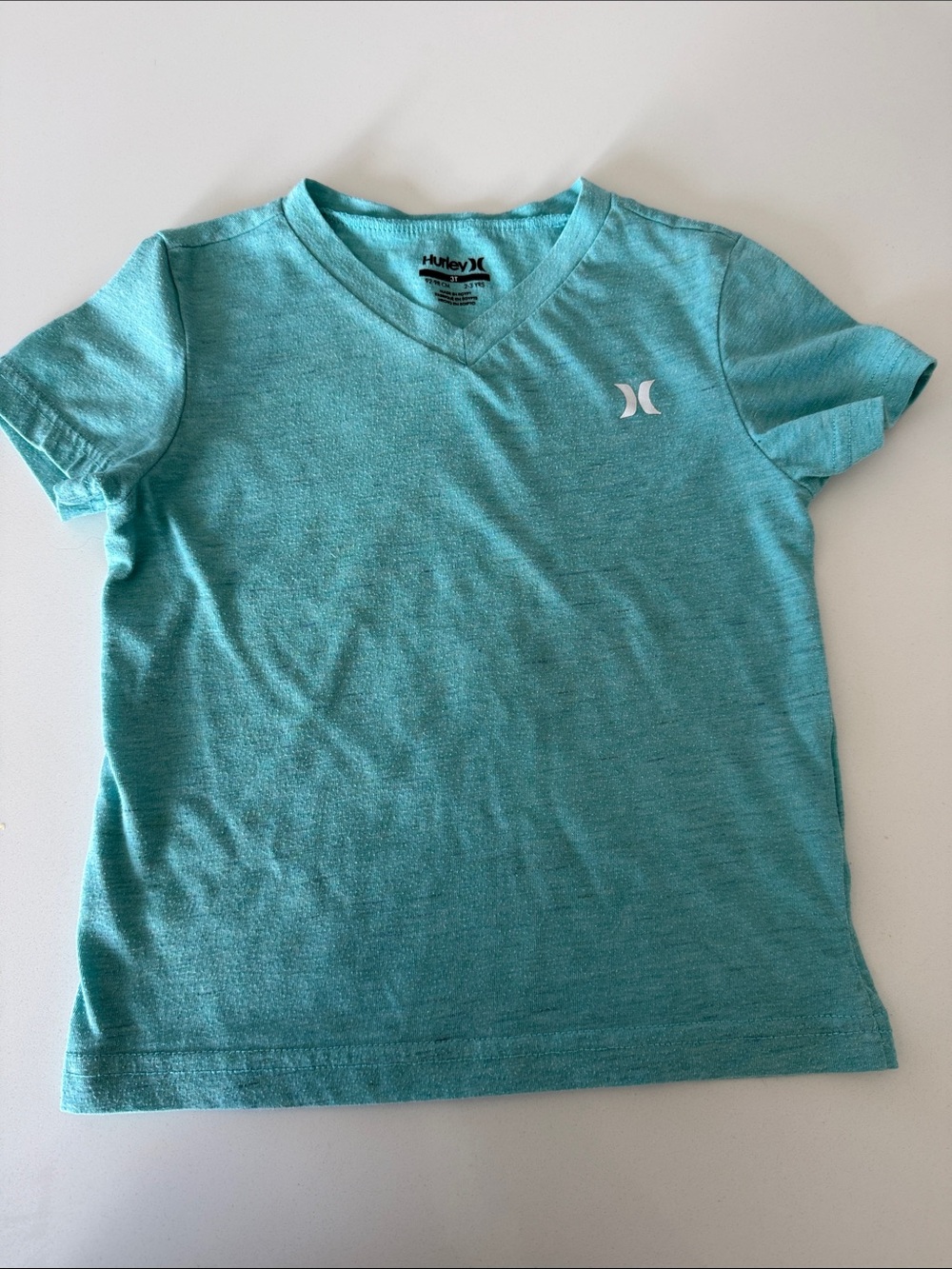 Hurley Kids Teal V-Neck Short Sleeve Tee
